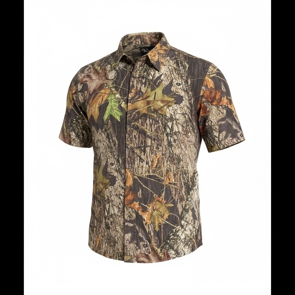 Walls Shirt‎ Mens 2XL Regular Mossy Oak Break Up Camouflage Vented Pockets